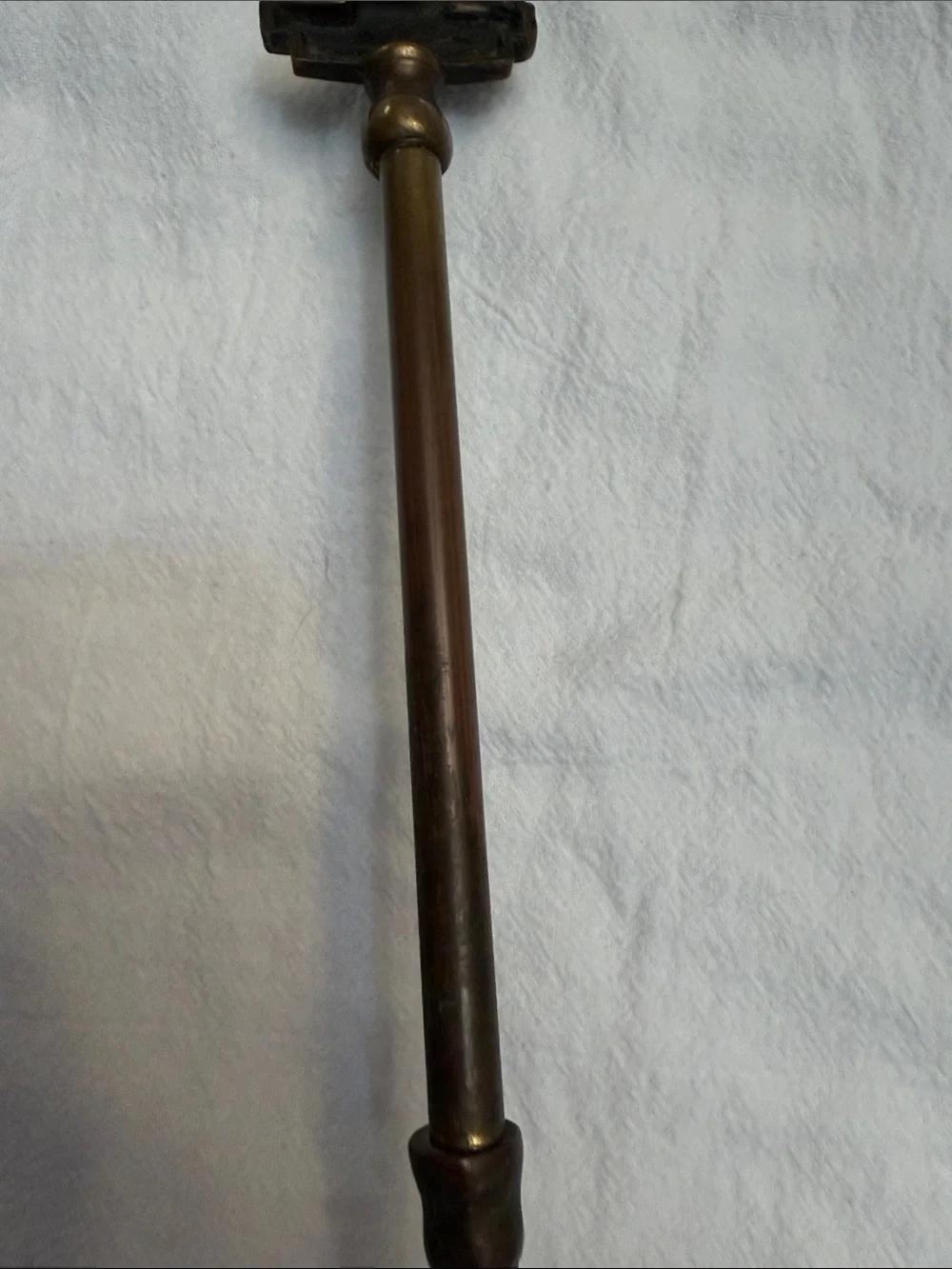 Vintage Heavy Solid Brass The Cat & Fiddle Figural Shoehorn Mid-Century